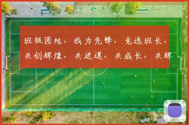 班级团结，我为先锋，竞选班长，共创辉煌，共进退，共成长，共辉煌
